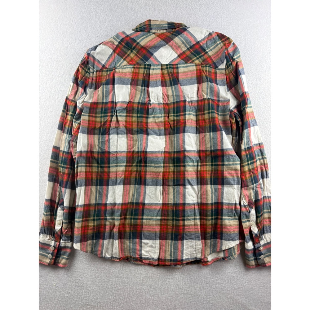 J.Crew Womens Plaid Button Down Shirt Red Green Long Sleeve Size L - Picture 6 of 7